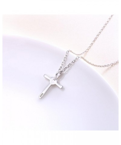 S925 Sterling Silver Small Cross Pendant Necklace Bracelet Earrings Necklace: Heart Cross $14.00 Necklaces