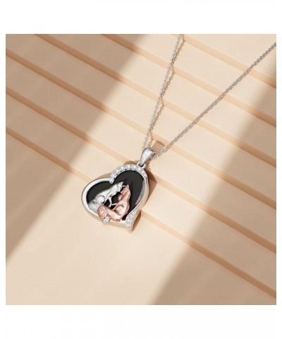 925 Sterling Silver Animal Necklace Cute Animal Jewelry Gifts for Women Mother Sister Friends Fox $12.00 Necklaces