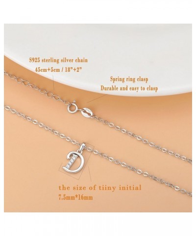 925 Sterling Silver Initial Necklace for Women Girls, Dainty Tiny Necklace with Letter A-Z K $16.23 Necklaces