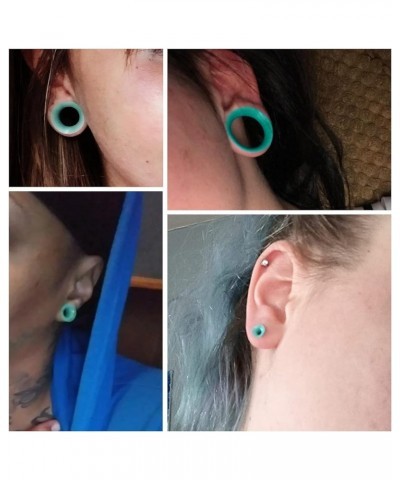 Silicone Ear Tunnels 26pcs Soft Double Flared Ear Gauges Plugs Piercing Jewelry 3mm-1 inch Turquoise $8.24 Body Jewelry