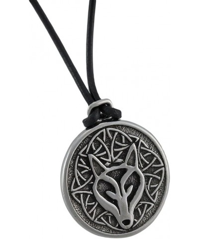 Deva Designs Celtic Wisdom Wolf Pewter Pendant 16 in. Cord Necklace $9.66 Necklaces