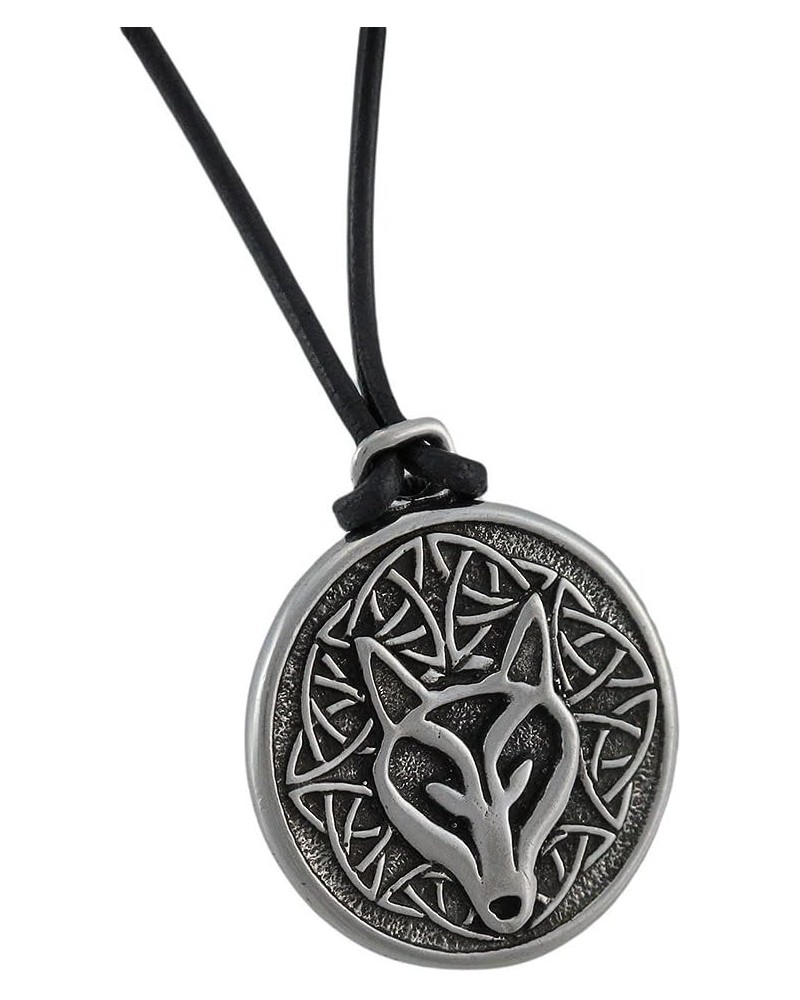 Deva Designs Celtic Wisdom Wolf Pewter Pendant 16 in. Cord Necklace $9.66 Necklaces