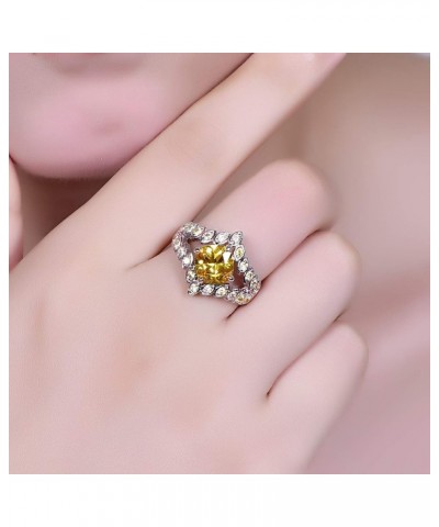 Hollow Noble Gorgeous Purple Zircon Women's Ring Party Jewelry Finger Accessories Jewelry Birthday Gift Yellow 6 $4.39 Rings