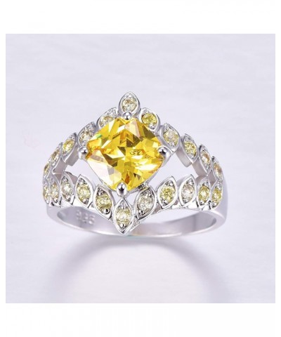 Hollow Noble Gorgeous Purple Zircon Women's Ring Party Jewelry Finger Accessories Jewelry Birthday Gift Yellow 6 $4.39 Rings