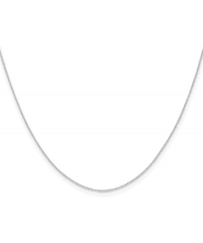 14k Gold .4 mm Carded Cable Rope Chain Necklace for Women 13" to 24 22.0 Inches White Gold $44.65 Necklaces