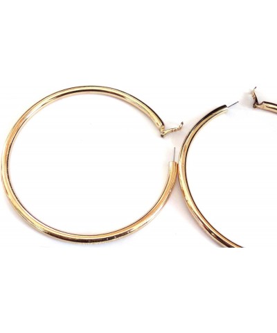 Large Hoop Earrings Gold Pipe Hoops Hypo-Allergenic 4 inch Hoop Earrings $10.86 Earrings