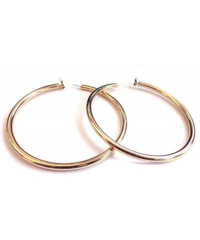 Large Hoop Earrings Gold Pipe Hoops Hypo-Allergenic 4 inch Hoop Earrings $10.86 Earrings