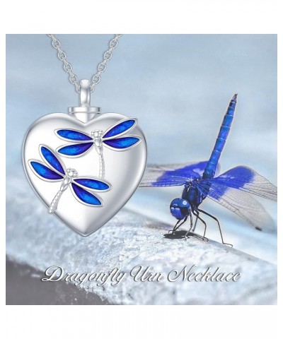 Urn Necklace for Ashes 925 Sterling Silver Memorial Cremation Jewelry Gift for Women Men 01-Blue Dragonfly Urn Necklace $35.0...