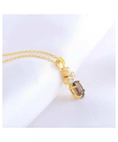 Gemstone Layered Necklace Pendant Handmade 18k Gold Plated Sterling silver Dainty Necklace for Women, Fashion Jewelry For Wom...