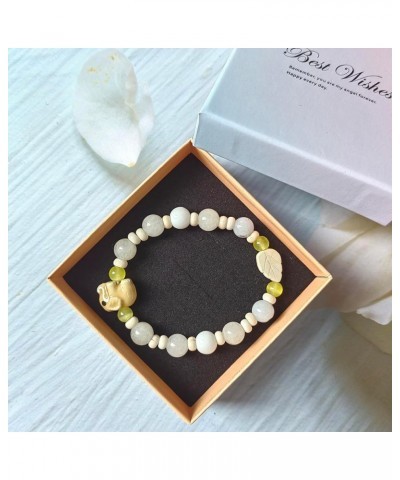 Dainty Beaded Bracelets for Women Natural Stone Beaded Bracelets with Gift Box Healing Crystal Beaded Bracelets Charm Stretch...