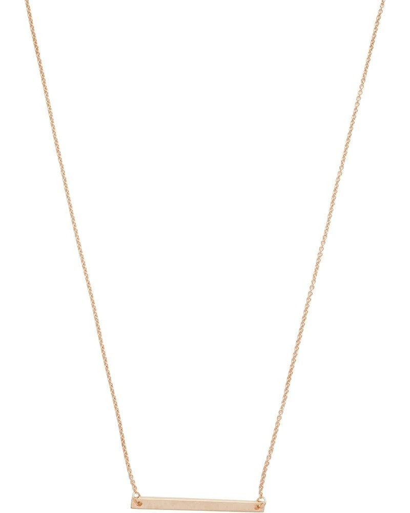 Horizontal Bar Necklace in Gold, Rose Gold, or Silver | Minimalist, Delicate Jewelry Rose Gold - Long Bar $15.11 Necklaces