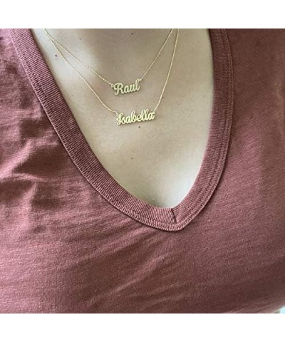 Custom Gold Name Necklace Personalized 18K Gold Plated Sterling Silver Nameplate Pendant Customizable Dainty Unique Infinity ...