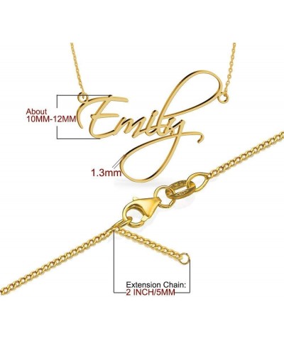 Custom Gold Name Necklace Personalized 18K Gold Plated Sterling Silver Nameplate Pendant Customizable Dainty Unique Infinity ...