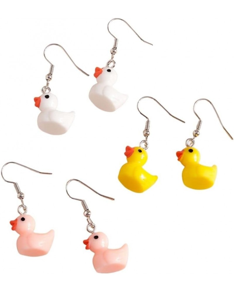 1~3Pcs Cute Duck Dangle Drop Earrings Funny Happy Duck Pendant Earrings Creative Personalized Earrings Jewelry Gifts For Wome...