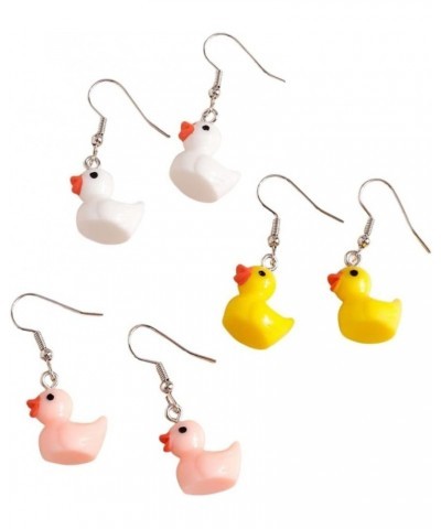 1~3Pcs Cute Duck Dangle Drop Earrings Funny Happy Duck Pendant Earrings Creative Personalized Earrings Jewelry Gifts For Wome...