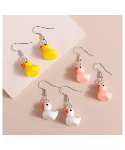 1~3Pcs Cute Duck Dangle Drop Earrings Funny Happy Duck Pendant Earrings Creative Personalized Earrings Jewelry Gifts For Wome...