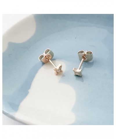 Lucky Origami Opal Crystal Star Studs in Gold, Rose Gold, or Silver | Minimalist, Delicate Jewelry Rose Gold $12.64 Earrings