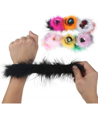 Women'S Feather Cuffs For Wrist,2PCS Feather Slap Bracelet Cuffs,Fluffy Handcuffs Party Decoration Accessory black $12.29 Bra...