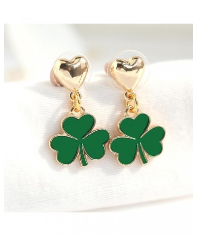 St. Patrick's Day Lucky Clover Shamrock Dangle Earrings for Women Girls,Irish Shamrock Dangle Earrings $5.03 Earrings