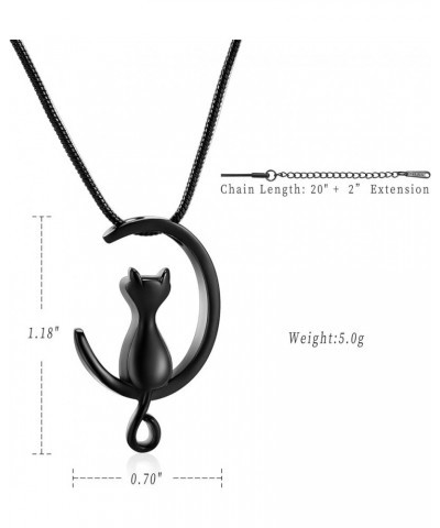 Cat Cremation Jewelry Urn Necklace for Ashes for Pet Memorial Ash Jewelry Keepsake Cute Cat Urn Pendants for Animal Ashes Nec...