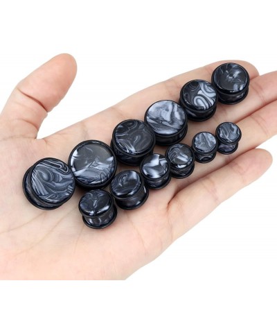 24pcs Big Gauge Taper Kit Ear Stretching 00G-20mm Large Acrylic Tunnel Plug Set 24pcs, Black White $11.76 Body Jewelry