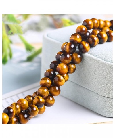 Natural Gemstone 6mm Round Bead Stretch Bracelet, Gemstone Beaded Bracelet For Women, Men And Teenagers Grade 7A Yellow Tiger...