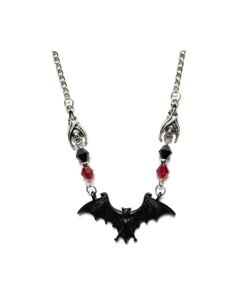 Bat Necklace Gothic Punk Cool Heavy Chain Choker, Vampire Bat Pendan Necklace for Women Girls Goth Halloween Jewelry One Size...