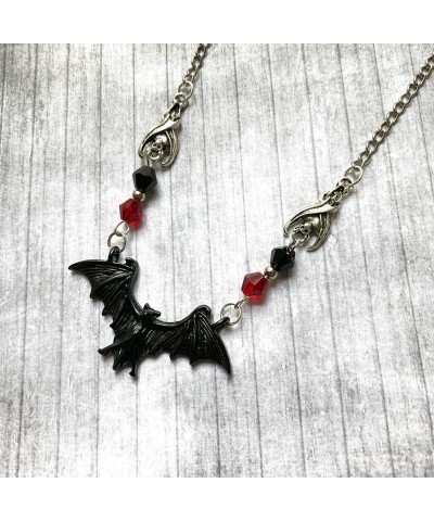 Bat Necklace Gothic Punk Cool Heavy Chain Choker, Vampire Bat Pendan Necklace for Women Girls Goth Halloween Jewelry One Size...