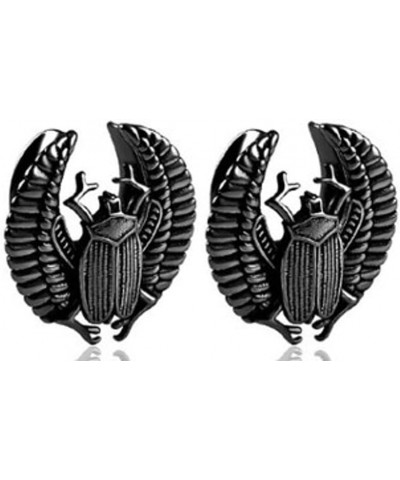 Winged Scarab Beetle Saddle Spreader Ear Plug Ear Gauge 12mm- 1/2 inch Black $7.64 Body Jewelry