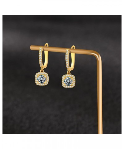 Gold Earrings for Women Cubic Zirconia Drop Dangle Earring Hoop Silver Earrings for Women Rhinestone Pendant Earring Hypoalle...