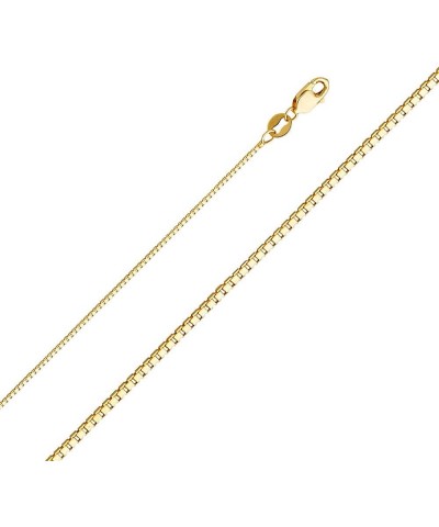 14K Solid Yellow Gold Box Chain Necklace 0.8mm - 16 Inches - Yellow $30.00 Necklaces