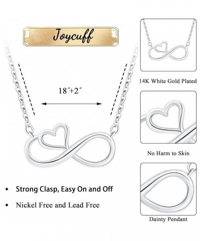 Gift for Women Infinity Heart Necklace for Women Aunt Niece Grandmother Granddaughter Mother Daughter Sister Interlocking Hea...