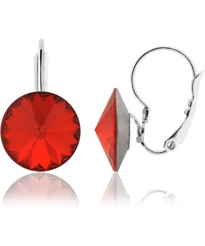 Simple Round Crystal Stud Earrings - Simple and Elegant Design Red Dangle $9.17 Earrings