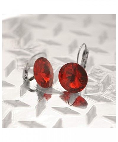 Simple Round Crystal Stud Earrings - Simple and Elegant Design Red Dangle $9.17 Earrings