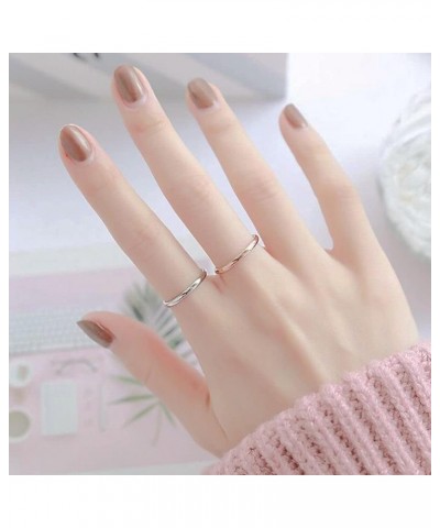 3Pcs 2mm 14K Gold Stacking Rings Set for Women Teen Girls Thin Band 925 Sterling Silver Rings Finger Statement Stainless Stee...