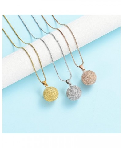 Urn Necklace Basketball Cremation Jewelry for Ashes Pendant Keepsake Memorial Necklace for Women Men Gold $13.05 Necklaces