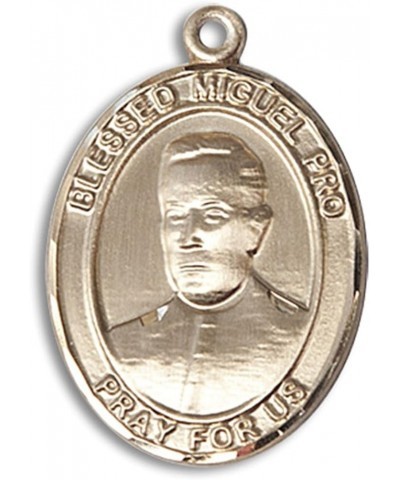 14 Karat Gold Catholic Patron Saint Medal Pendant, 1 Inch Blessed Miguel Pro $568.63 Necklaces