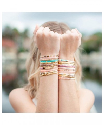 Tile Bracelet Multicolor Bohemian Style Japan Miyuki bead Elastic Bracelet for Women Girls 253B $9.98 Bracelets