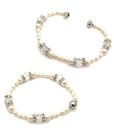 Friendship Bracelet with Keepsake Greeting Card Gift Sets - Teenage Women Cream Pearl $14.27 Bracelets