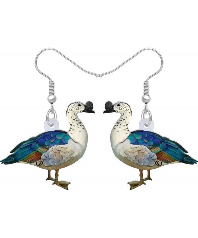 Acrylic Colorful Animal Mandarin Duck Dangle Drop Earrings Cute Anime Duck Hypoallergenic Hook Earrings Jewelry Gifts for Wom...