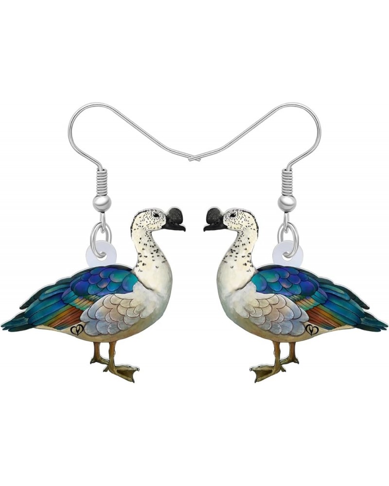 Acrylic Colorful Animal Mandarin Duck Dangle Drop Earrings Cute Anime Duck Hypoallergenic Hook Earrings Jewelry Gifts for Wom...