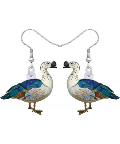 Acrylic Colorful Animal Mandarin Duck Dangle Drop Earrings Cute Anime Duck Hypoallergenic Hook Earrings Jewelry Gifts for Wom...