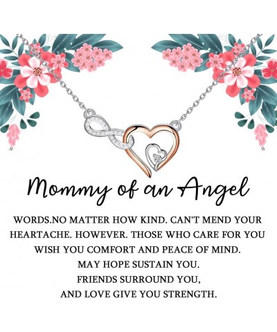 Miscarriage Memorial Necklace Gifts Mommy of an Angel Gift Stillborn Baby Gift Interlocking Circles linked Bereavement Rememb...