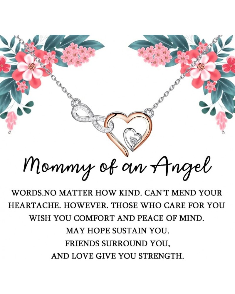 Miscarriage Memorial Necklace Gifts Mommy of an Angel Gift Stillborn Baby Gift Interlocking Circles linked Bereavement Rememb...