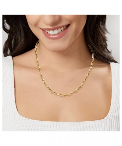 Canaria 10kt Yellow Gold Paper Clip Link Necklace 18.0 Inches $127.80 Necklaces