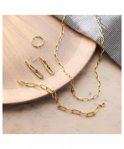 Canaria 10kt Yellow Gold Paper Clip Link Necklace 18.0 Inches $127.80 Necklaces