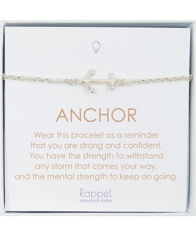 Inspirational Bracelets for Women, Sterling Silver Bracelet For Women, Inspirational Gifts She Will Never Forget Anchor $17.1...