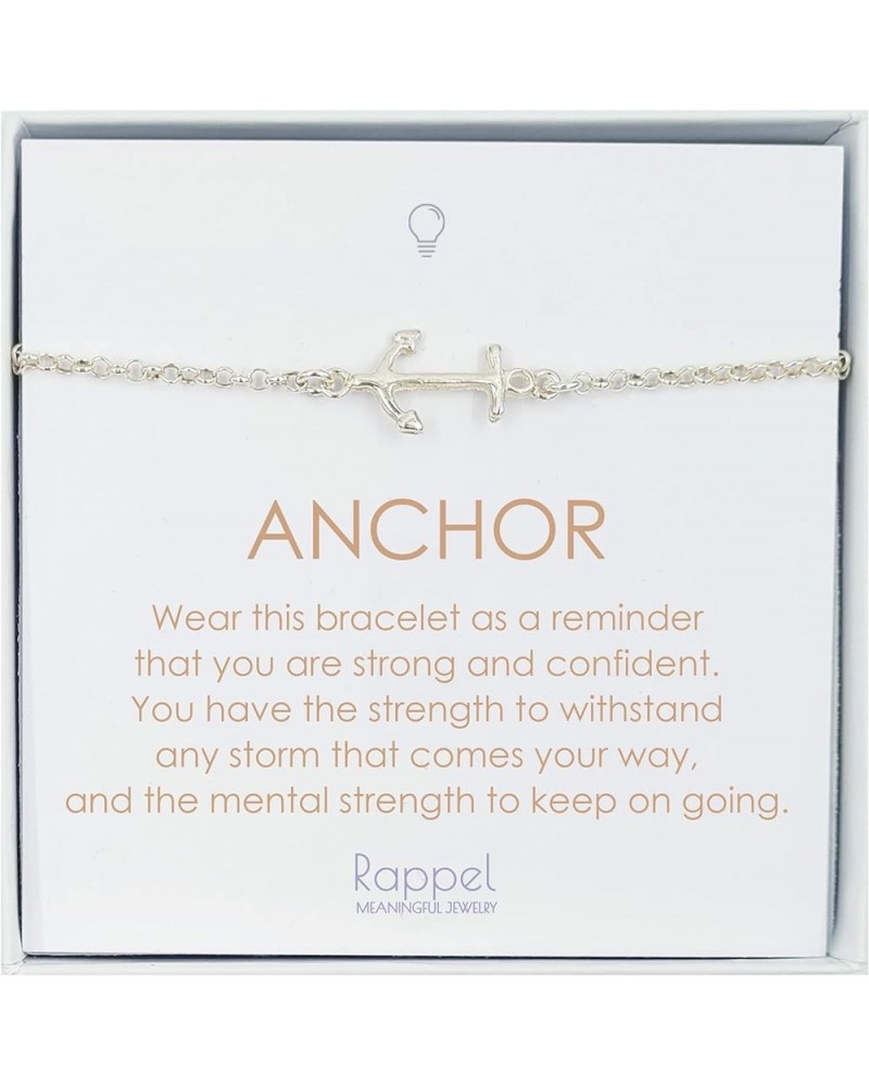 Inspirational Bracelets for Women, Sterling Silver Bracelet For Women, Inspirational Gifts She Will Never Forget Anchor $17.1...