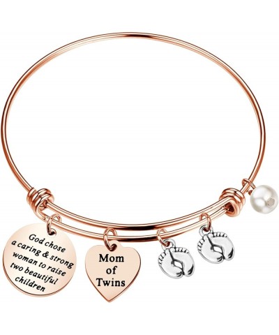 Twin Mom Gift Mom of Twins Gift Twins Jewelry New Mom Gift Mommy to Be Gift God Chose A Caring & Strong Woman to Raise Two Be...