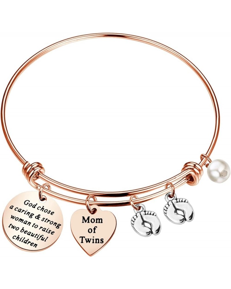 Twin Mom Gift Mom of Twins Gift Twins Jewelry New Mom Gift Mommy to Be Gift God Chose A Caring & Strong Woman to Raise Two Be...